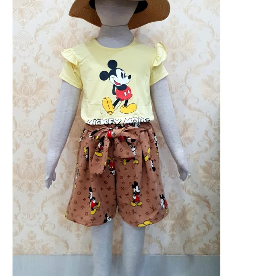 *NKSU* GROSIR 3set Setelan Pendek Full Print CATHERINE KIDS 123 (2-4th) ✹ *if*