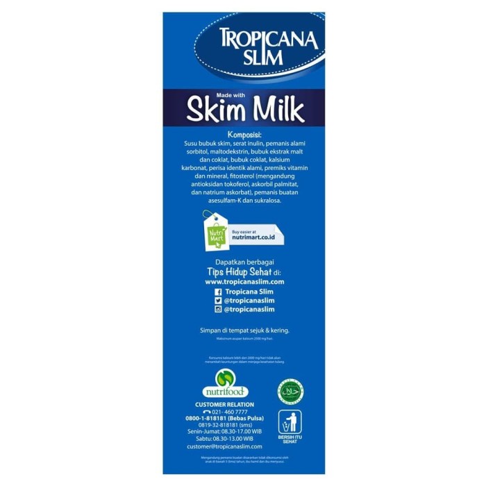 

Ee5041F10 Tropicana Slim Milk Skim Chocolate 500Gr 6Gggdddv