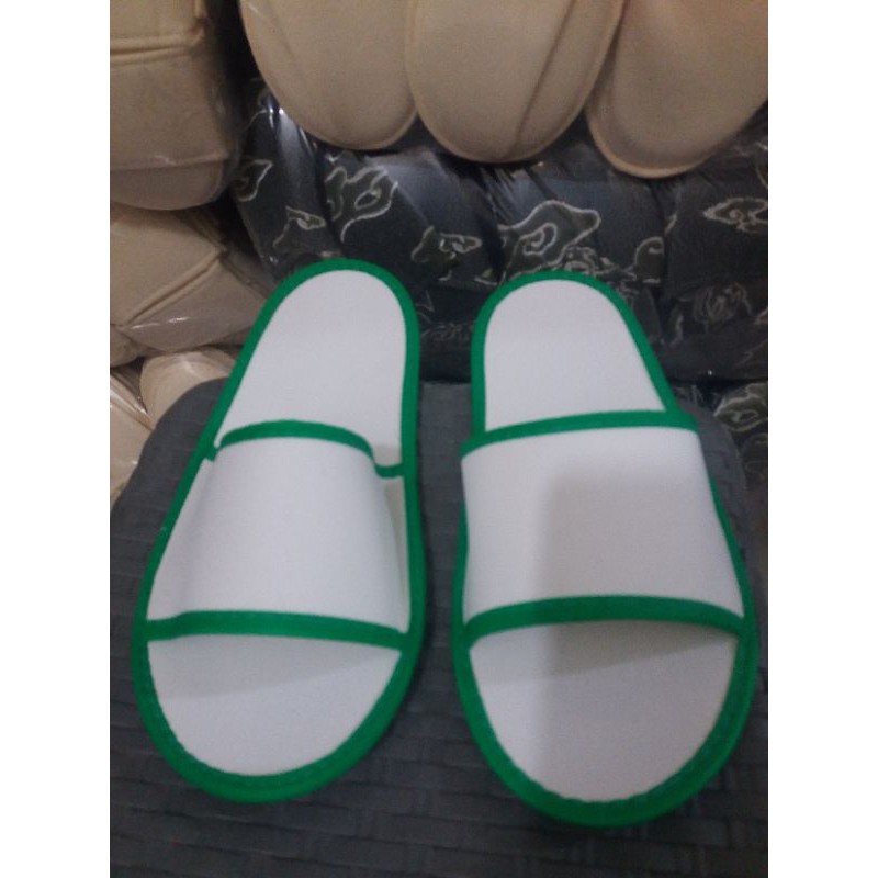 COSTUM SABLON SANDAL LANTAI /HOTEL SEPOND 4 ML MIN ORDER 100 PASANG-List hijau tua