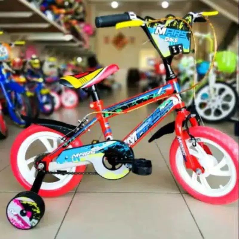 SEPEDA ANAK BMX 12 INCH MARSBIKE BAN EVA NEW / SEPEDAH ANAK / SEPEDA ANAK-ANAK / SEPEDA ANAK RODA 4 