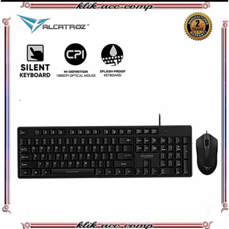 Keyboard + Mouse Silent Alcatroz XPLORER C3300 Silent