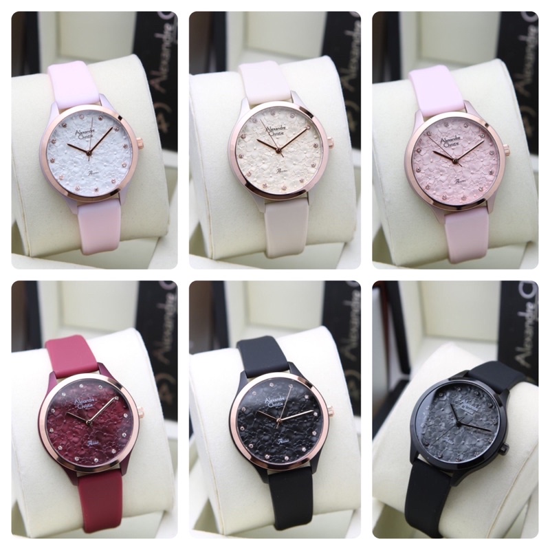 JAM TANGAN WANITA ALEXANDRE CHRISTIE 2A03LH / AC 2A03 RUBBER [ORIGINAL]