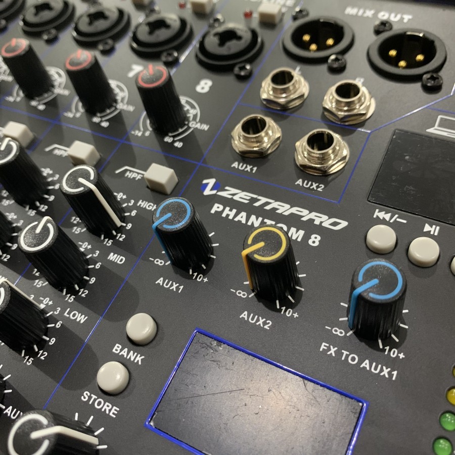 Mixer Audio 8 Channel Zetapro Phantom 8 USB INTERFACE Original