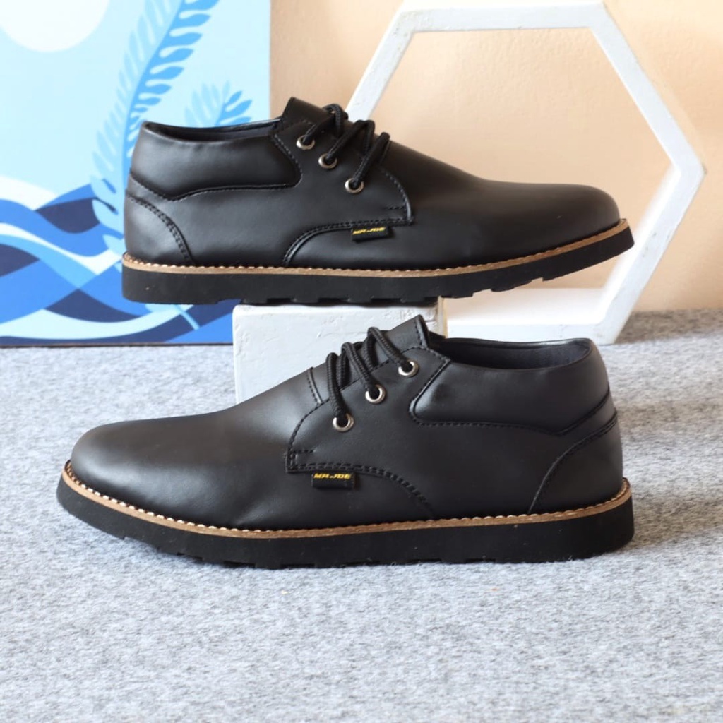 Sepatu Pantofel Tali Pria Series Formal Kulit Sintetis Sepatu Kerja Kantor Pantopel Oxford Casual Gereja Nikah Keren Remaja Dewasa Kekinian