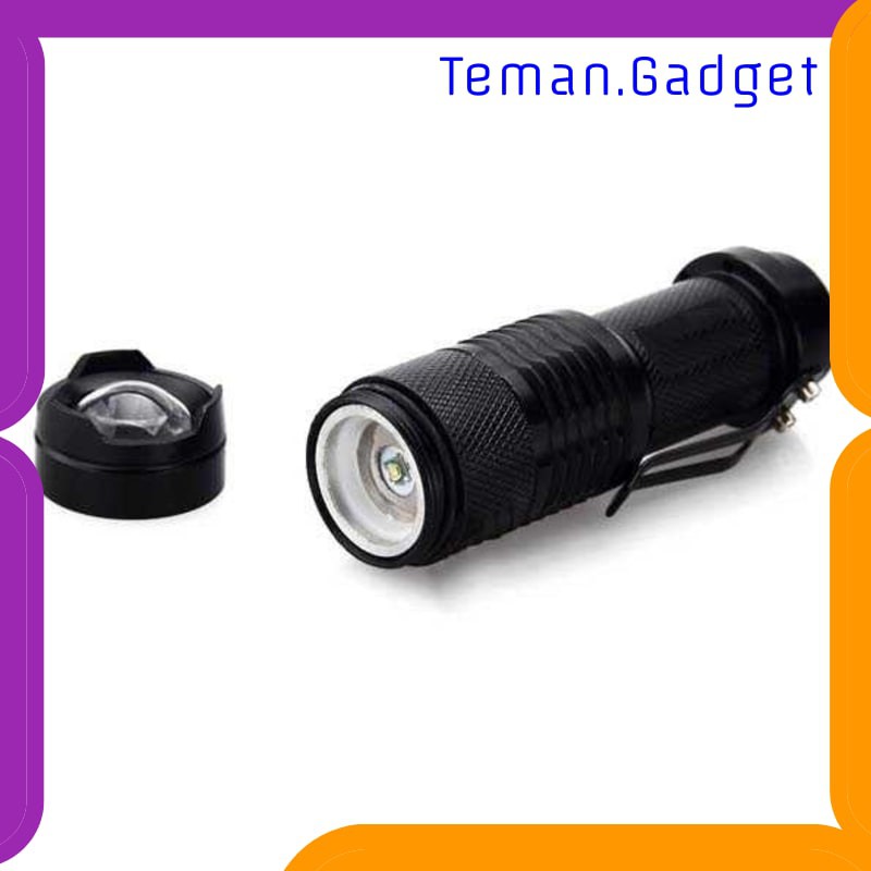 TG-IE184 TaffLED Senter LED 2000 Lumens Waterproof + Charger + Box Pocketman P1