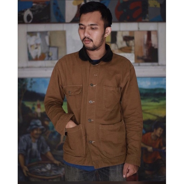 jaket parka trucker brown camel, JAKET DAILY OUTDOOR VINTAGE. by SIMISSTY DENIM