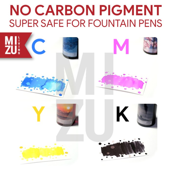 

Lucu Mizu Cmyk+D Diy 5X80Ml Set Mixable Tinta Fountain Pen Ink Set Diskon