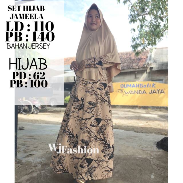 (COD) GAKIS SET HIJAB JAMEELA/GAMIS SET HIJAB MATT JERSEY SUPER/GAMIS BUSUI RESLETING HIJAB JUMBO