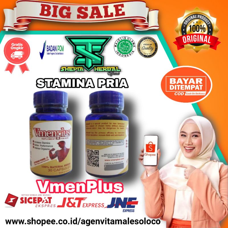 OBAT HERBAL KUAT PRIA ORIGINAL VMENPLUS ASLI 100% AMPUH