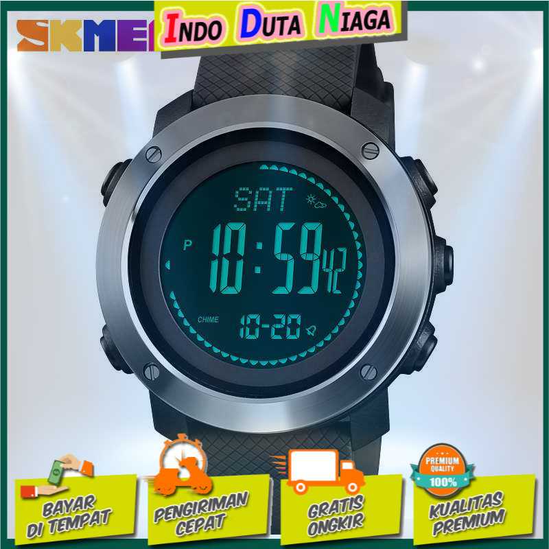 IDN - SKMEI Jam Tangan Digital Sporty Pria Pedometer Calorie Compass - 1418