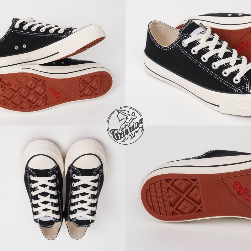 Warrior athena low black white - sepatu warior original