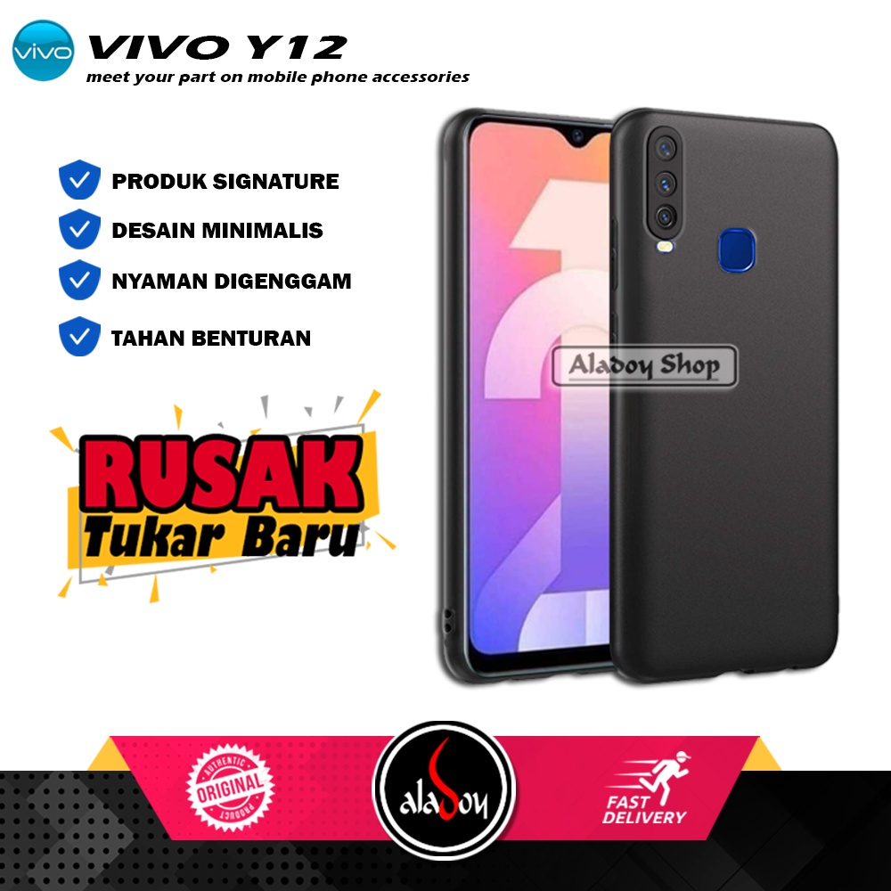 Case VIVO Y12 Ultrathin Macaron Softcase