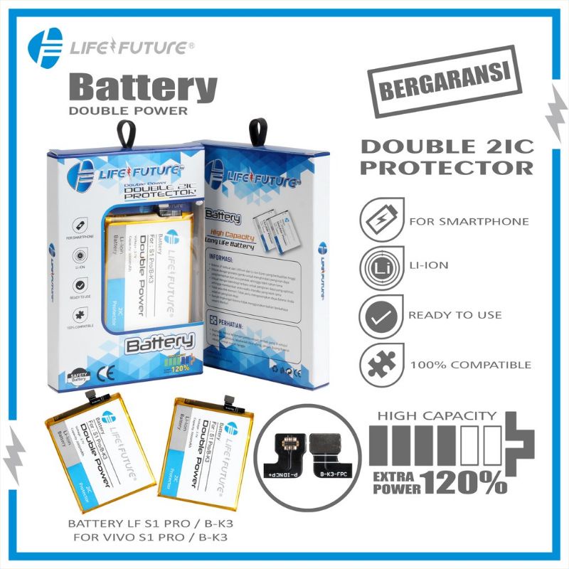 BATTERY BATERAI BATRAI BATRE VIVO S1 PRO BK3 B-K3 BATT DOUBEL POWER LIFE FUTURE