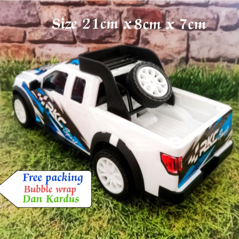 MOBIL POLISI PICK UP RKC SPORT Variasi Warna Putih Abu Kuning Mainan Anak Mesin Manual Gesekan Bisa Berjalan Dengan Cara Di Gesek SNI merek RKC-6