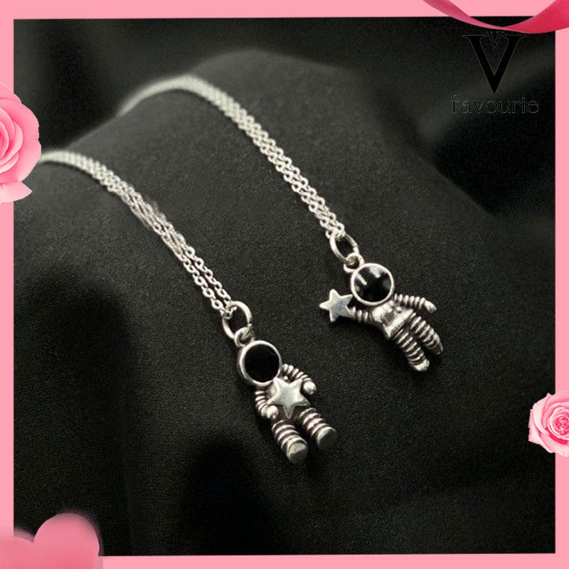 [COD]Kalung Pilih bintang untuk Anda astronot hip-hop couple necklace spaceman pendant aksesoris perhiasan-FA