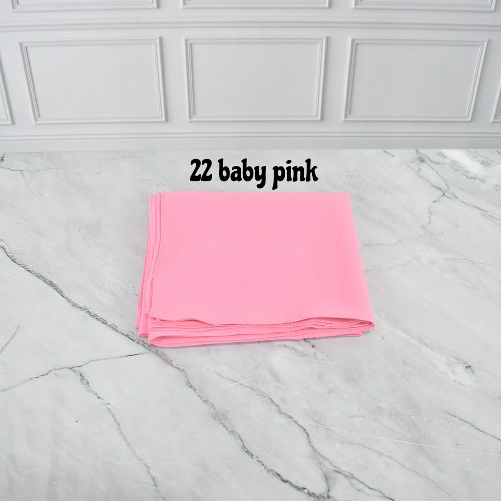 DIAMOND CREPE PASHMINA DIAMOND PREMIUM  JILBAB PASHMINA POLOS KERUDUNG PASHMINA DAIMOND WARNA 1-22 baby pink