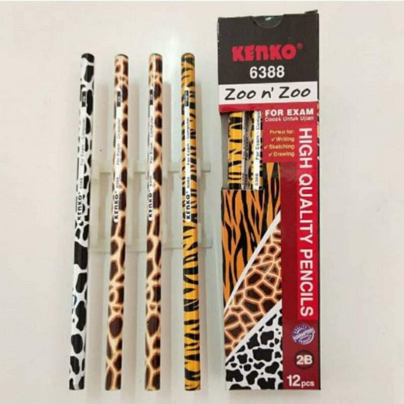 

Pensil Kenko 2B 6388 zoo n' zoo per pak