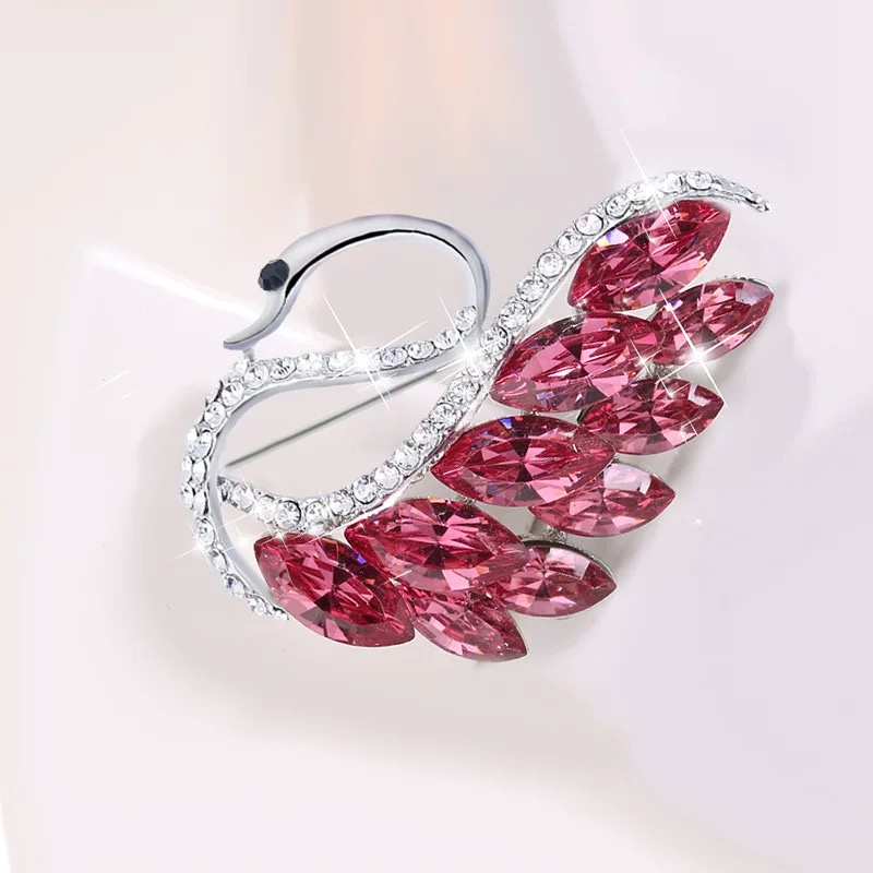 High-end Retro Mutiara Zirkon Bros Opal Swan Kupu-kupu Merak Bunga Berlian Imitasi Bros Aksesoris indah-33#