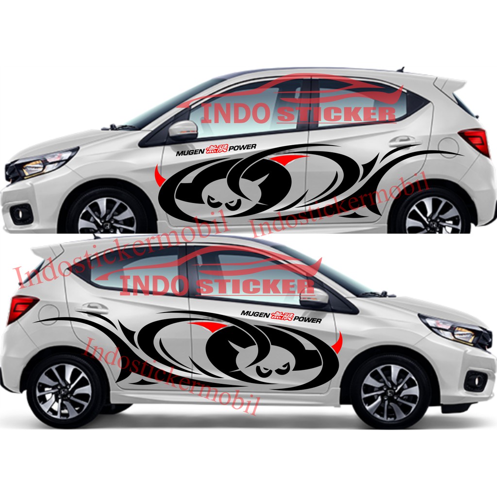 cutting sticker mobil brio stiker sticker tribal mobil brio agya sirion ayla  datsun full body