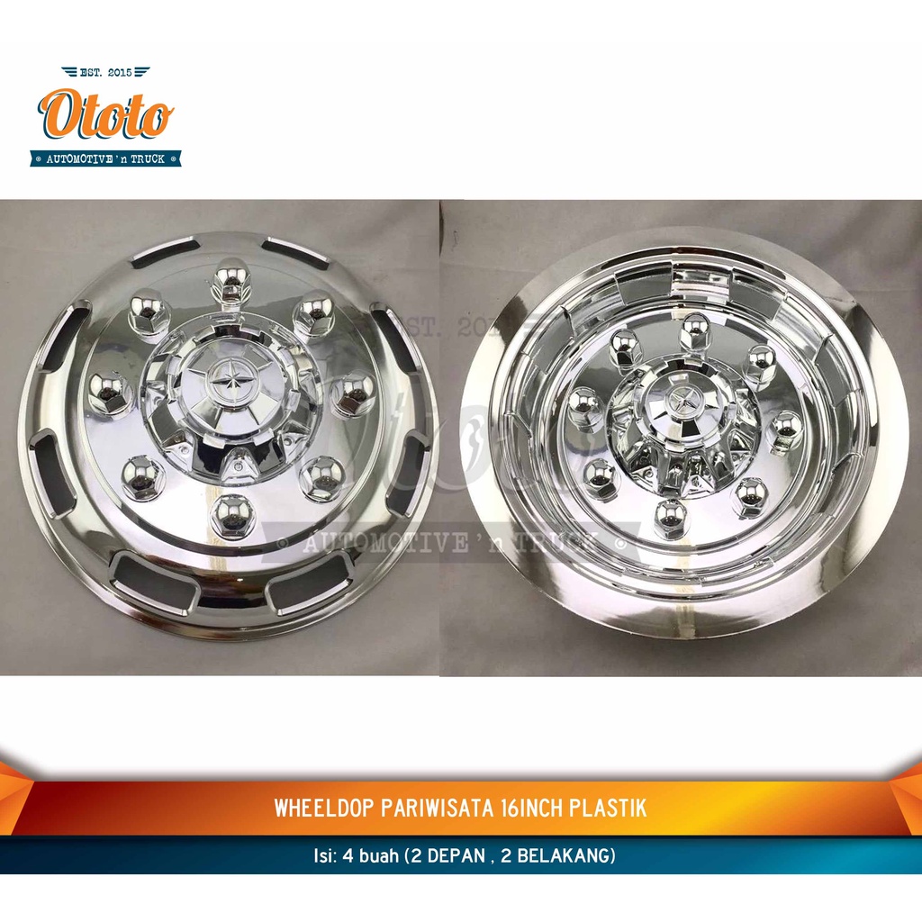 WheelDop Truk 16 inch DEPAN BELAKANG Pariwisata PLASTIK ABS - Wheeldop Roda Truck