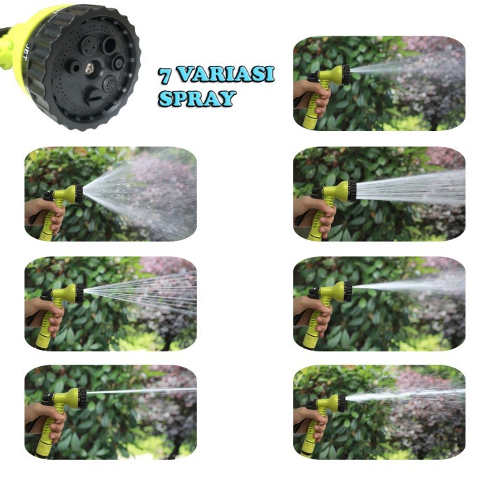 SELANG AIR TAMAN HIJAU 1/2 + SPRAY 7 VARIASI SABUN SET