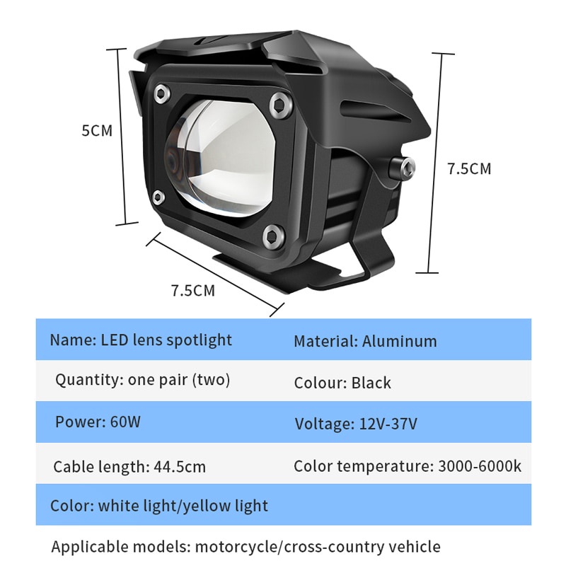 Lampu Sorot Laser Led Dua Warna 12v-24v Untuk Motor / Mobil / Truk Off Road