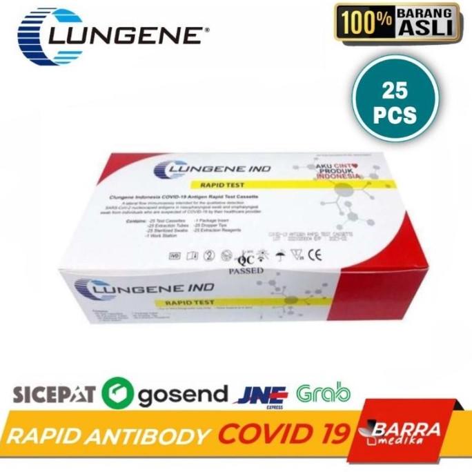 Ready Stock Lungene Merah Rapid Test | Swab Antigen Mandiri Majdinafhi