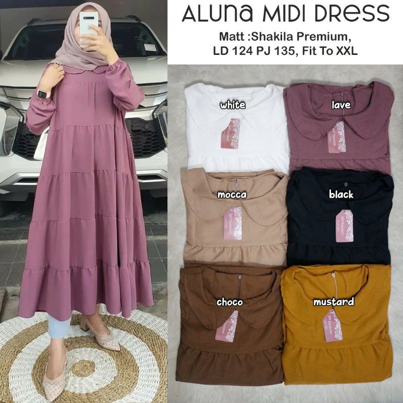 ALUNA MIDI DRESS / DRESS / GAMIS