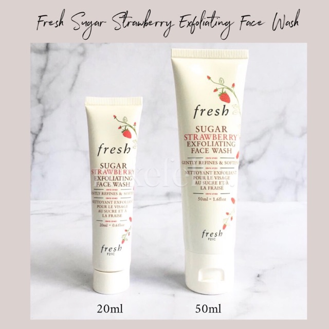fresh strawberry exfoliator