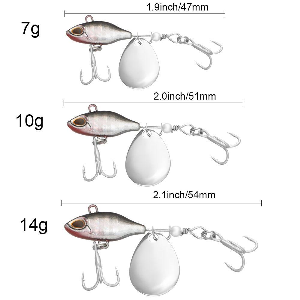 Suyo Umpan Pancing Metal Bass Tenggelam Getaran Putar Payet Treble Hook