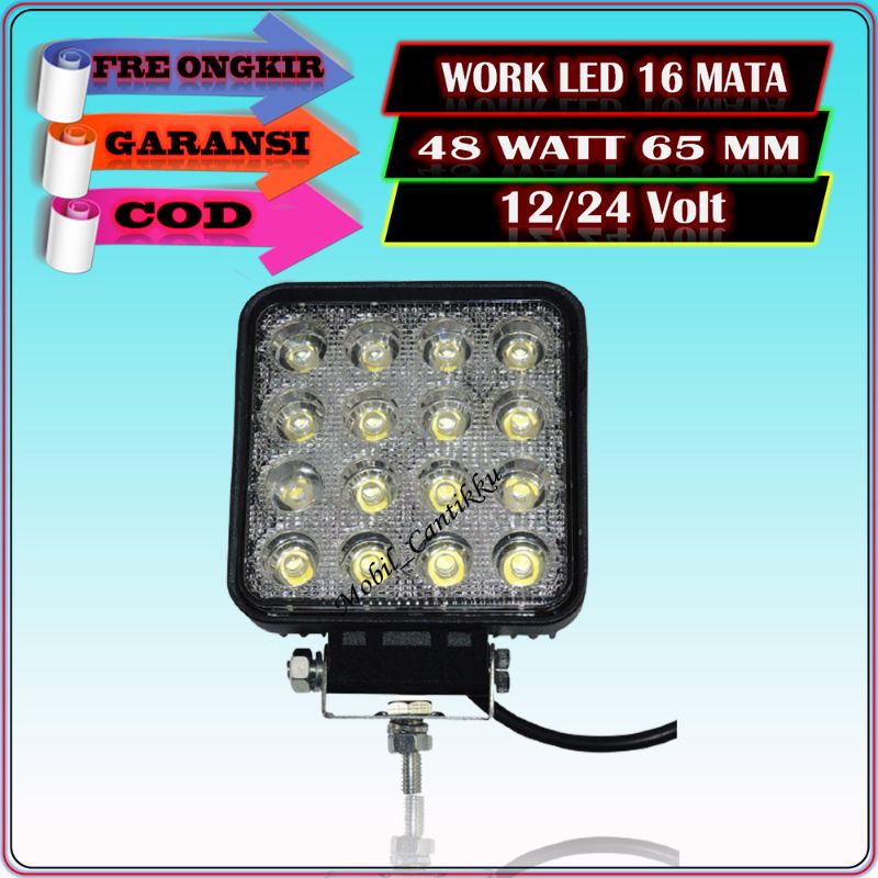Lampu Tembak Sorot Variasi Led 16 Mata Mobil Truk Truck Tronton L300 Granmax 12 Volt / 24 Volt