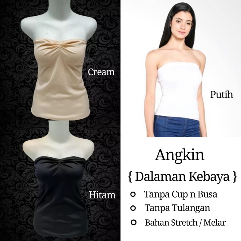 ANGKIN | DALAMAN KEBAYA ( TANPA TULANG DAN BUSA ) KEMBEN | ANGKIN KAOS