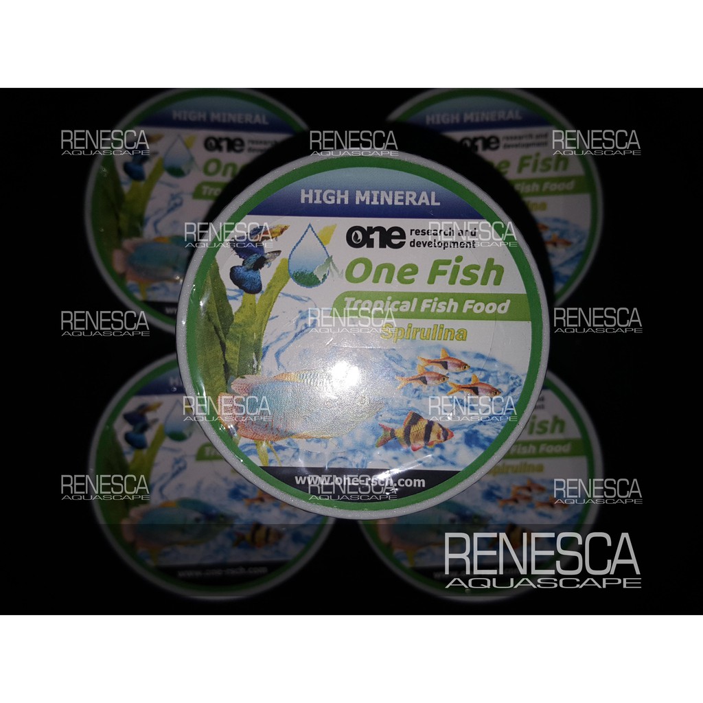 One Fish Tropical Fish Food Spirulina - Pelet Pakan Makanan Ikan Hias Kecil Air Tawar Aquascape Aqua