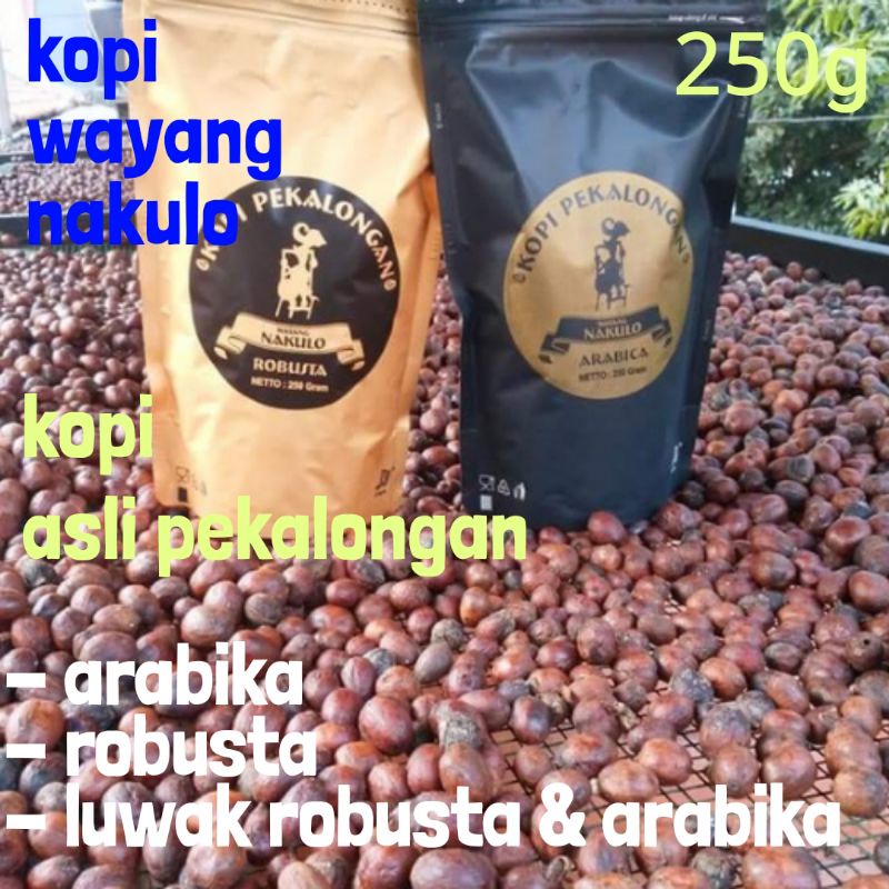 

kopi robusta kopi arabika kopi luwak pekalongan 250g