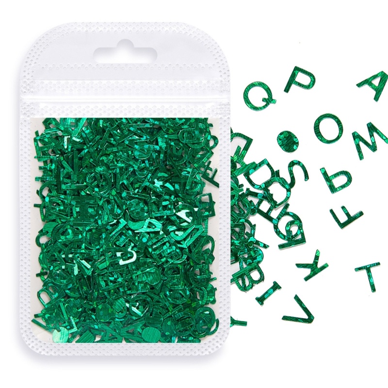 SIY English Letter Glitter Confetti Resin Filler Alphabet Sequins Nail Art Decor