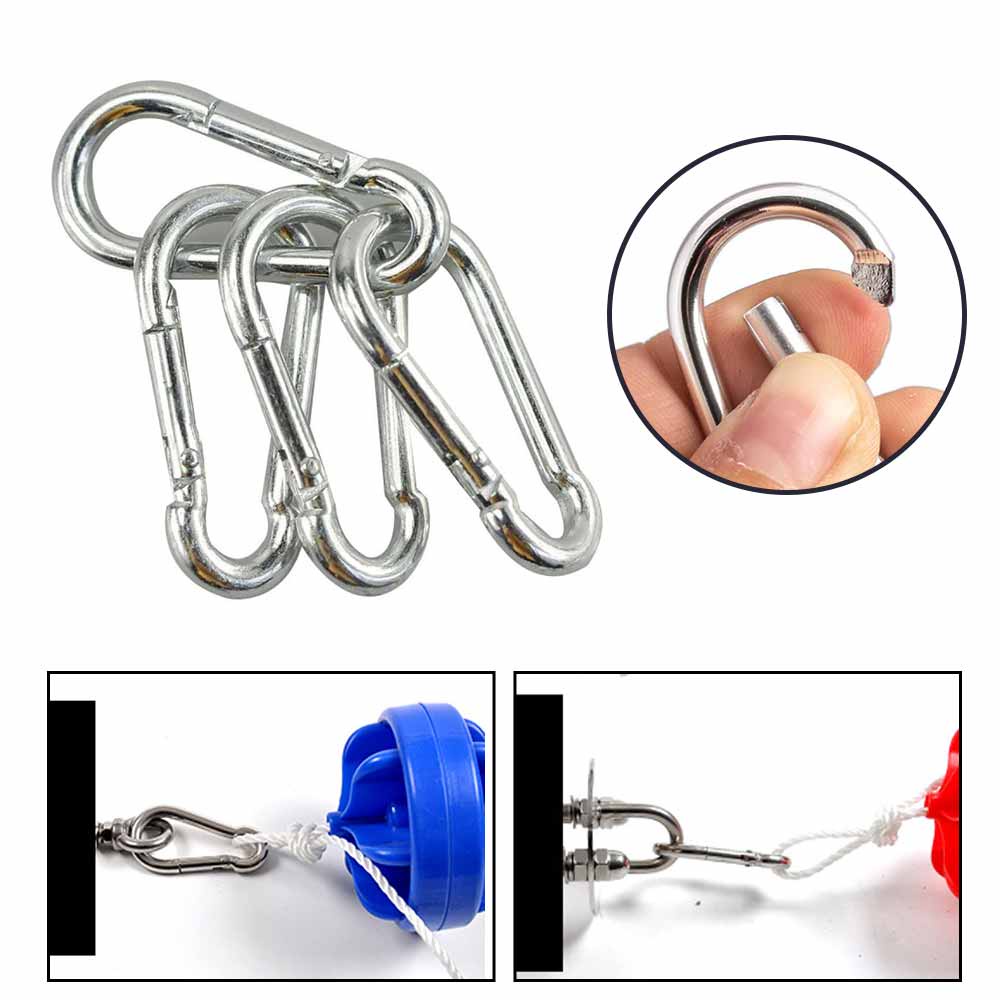 5 / 10pcs Klip Carabiner Mini Bentuk Labu Bahan Alloy Warna Silver Untuk Outdoor / Camping