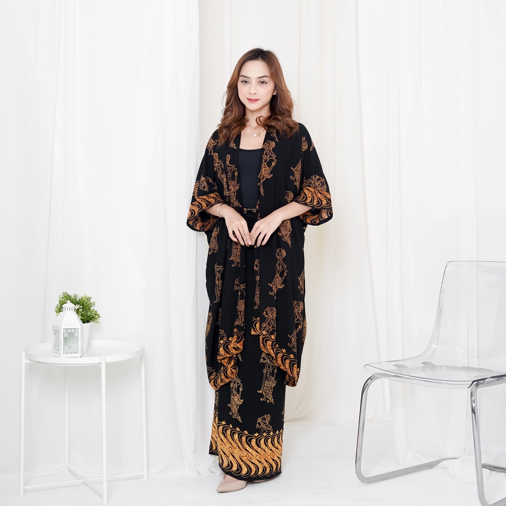 Setelan Outer Cania Parang &amp; Rok Lilit Batik by Kinnas