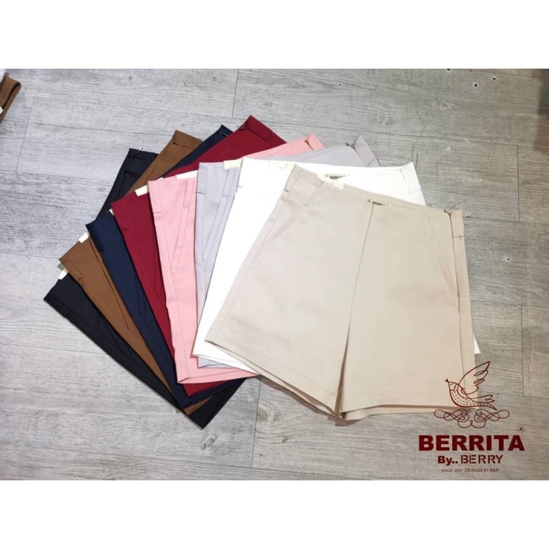 CELANA PENDEK HIGHWAIST BERRITA ZIPPER SAMPING IMPORT BANGKOK (CLBRT005)