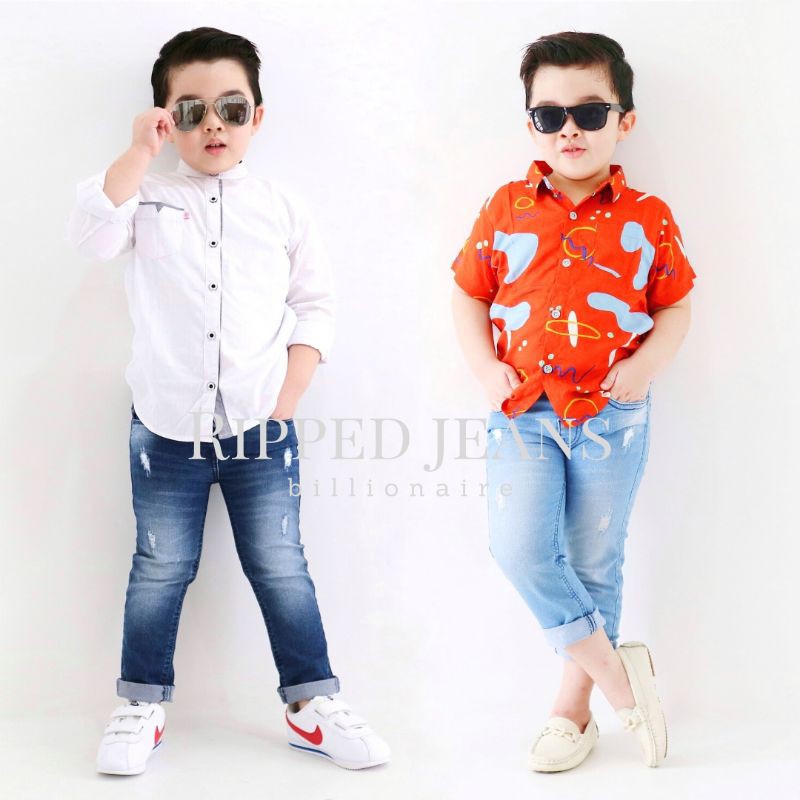 Ripped Jeans Billionaire/Celana Jeans Anak/Celana Ripped Jeans Anak Billionaire