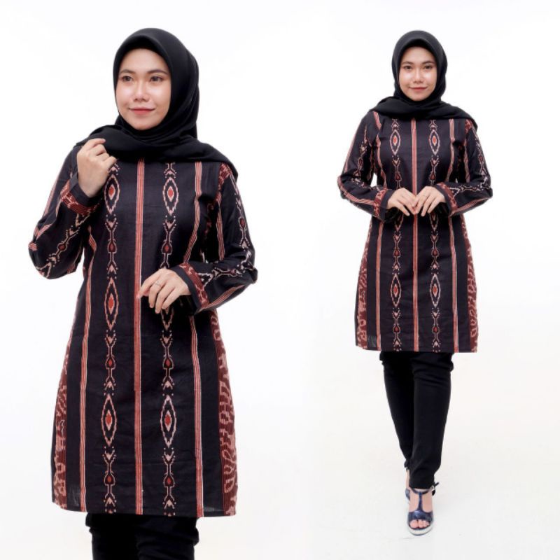 BATIK DJ | TUNIK BATIK MOTIF SERAGAM BATIK DIANPUTRI BAJU BATIK WANITA 24/08