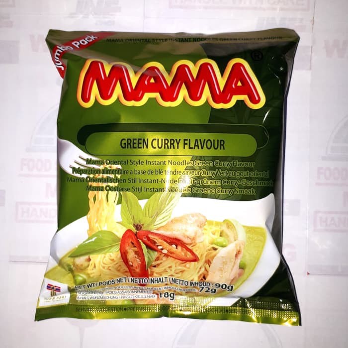 Mie Instan MAMA Green Curry 90gr Thailand Rasa Kari Hijau