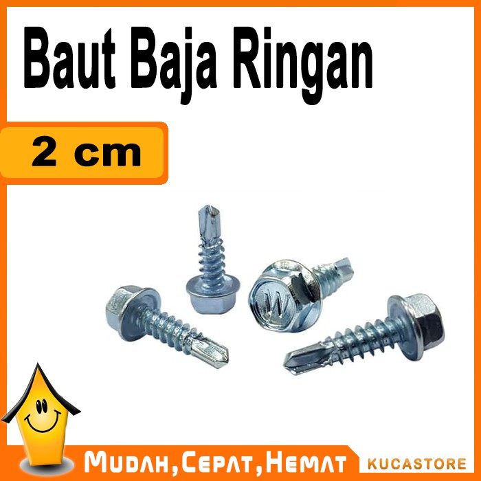 Baut Baja Ringan Panjang 2 cm