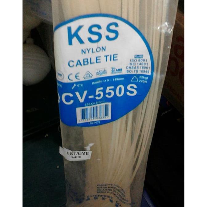 

[ varostore90 ] Kabel Ties KSS CV 550 S Isi 100pcs -Hitam Putih-