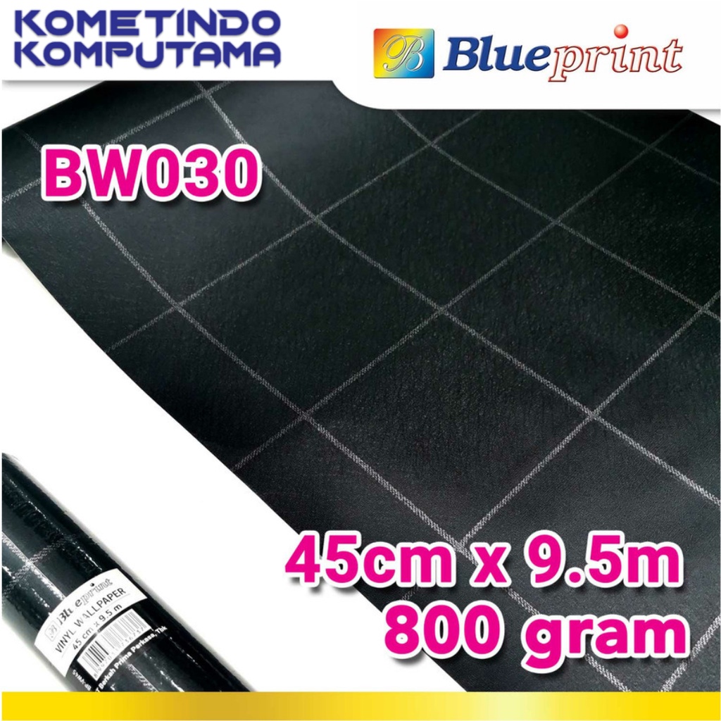 BW030 Wallpaper Sticker Vinyl Dinding BLUEPRINT 45Cm x 9,5M Motif BW030