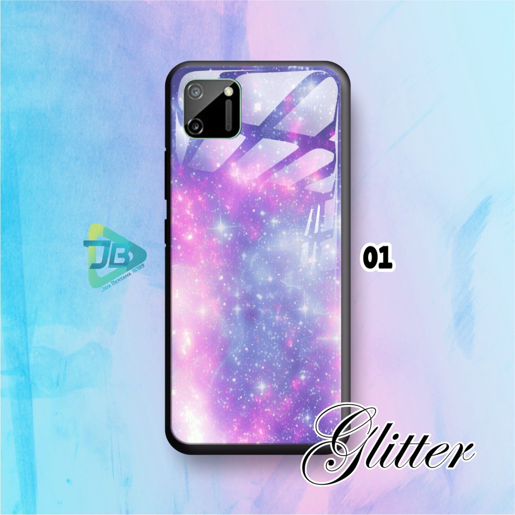 SOFTCASE BACK CASE GLASS KACA GLITTER VIVO Y66 Y67 Y70S Y71 Y81 Y91C Y91 JB2467