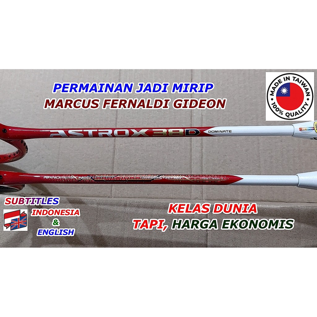 YONEX ASTROX 38D MADE IN TAIWAN 38 D MARCUS GIDEON ASLI ORIGINAL NEW RAKET BADMINTON TW CODE