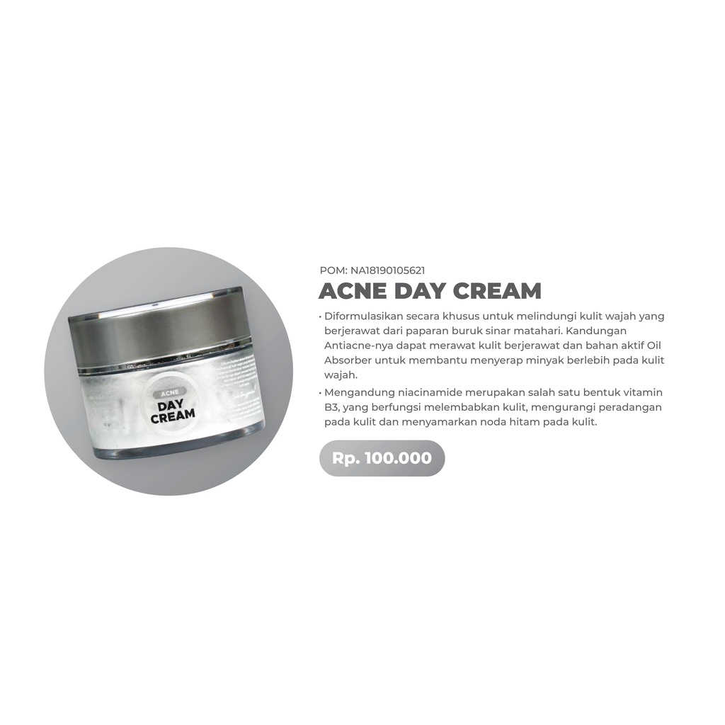 Bening Skincare Dr Oky Pratama Paket Acne Terbaik (Free Gift) Benings Skincare - Benings Clinic Paket Jerawat-Day Cream Acne