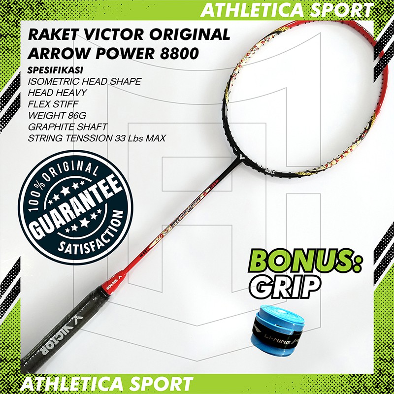 RAKET BADMINTON VICTOR ARROW POWER 8800 ORIGINAL