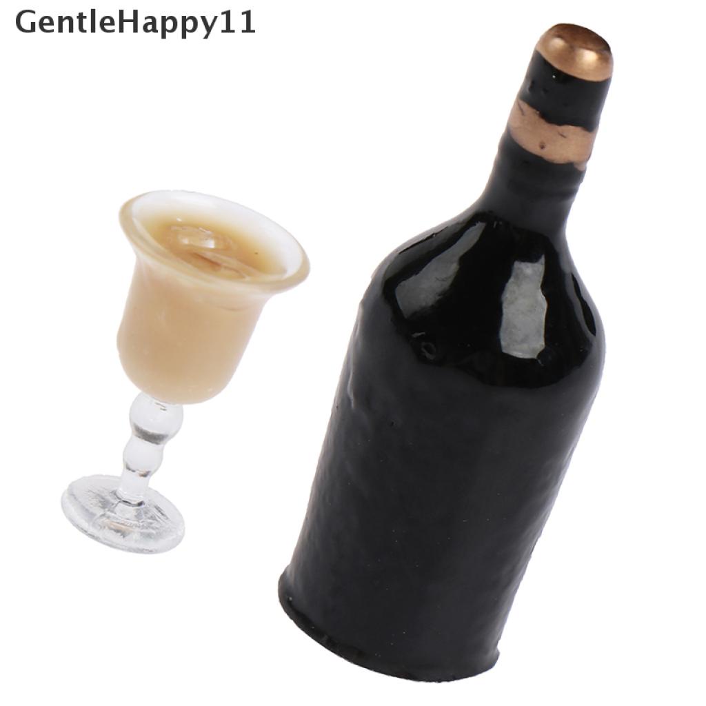 Gentlehappy Mainan Miniatur Botol Wine Skala 1: 12 Untuk Aksesoris Rumah Boneka