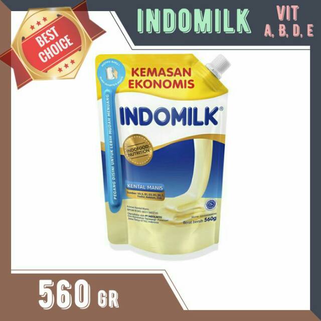 

SUSU KENTAL MANIS INDOMILK 545gr kemasan pouch, INDOMILK 545 gr